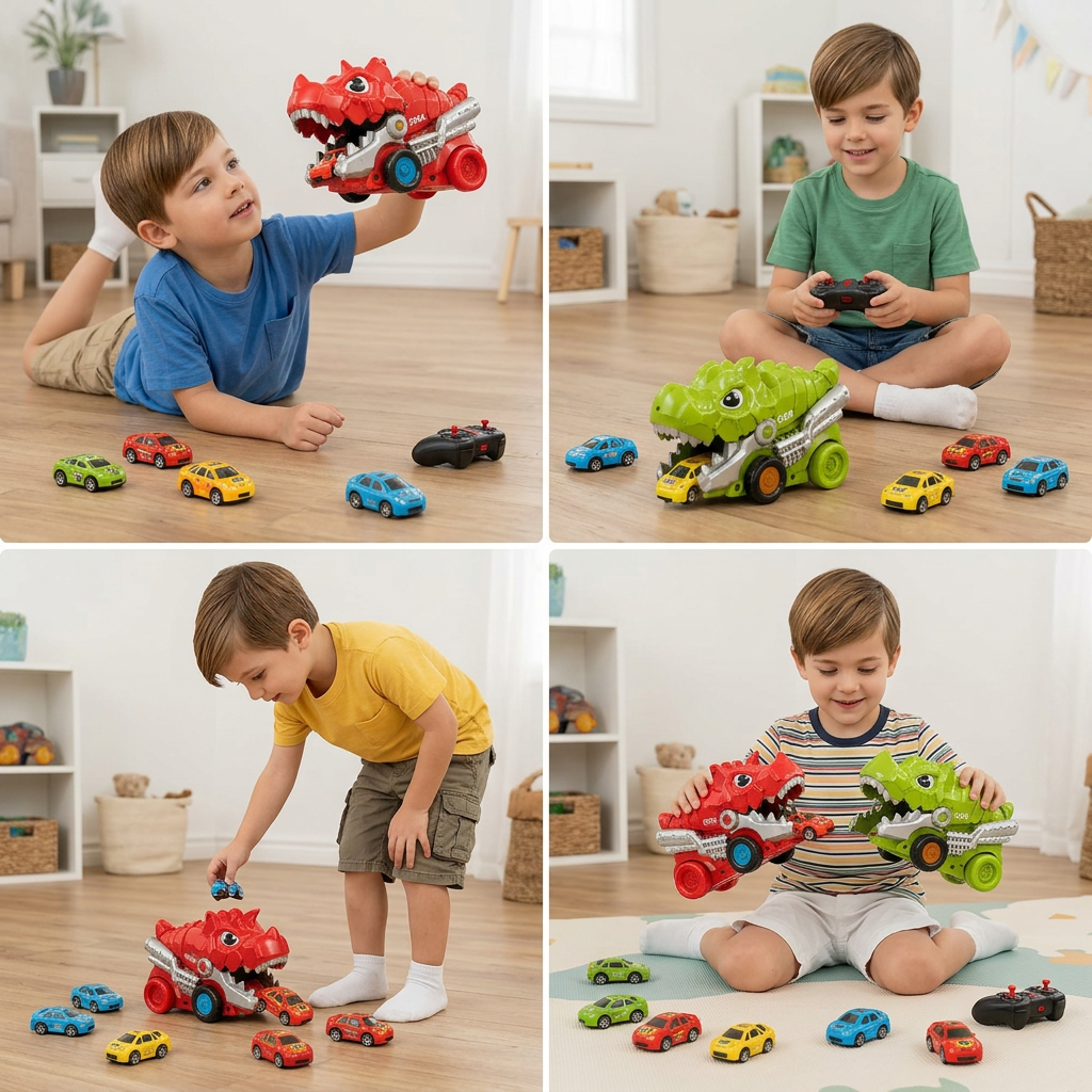 Remote Control Dino Car Chomper Truck