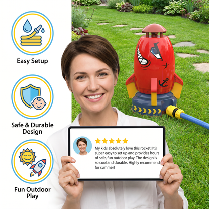 Rocket-shaped Water Sprinkler Toys for Children