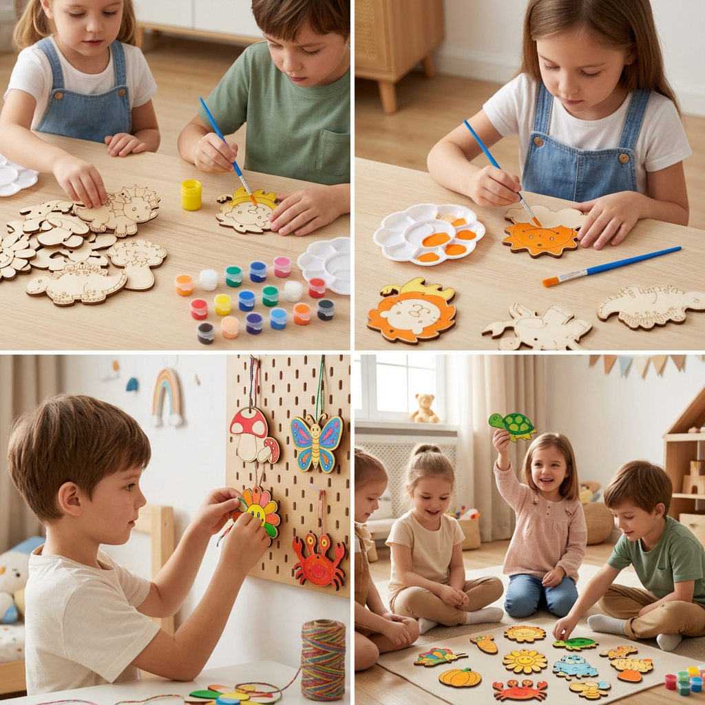 DIY Wooden Paint & Play Craft Kit for Kids