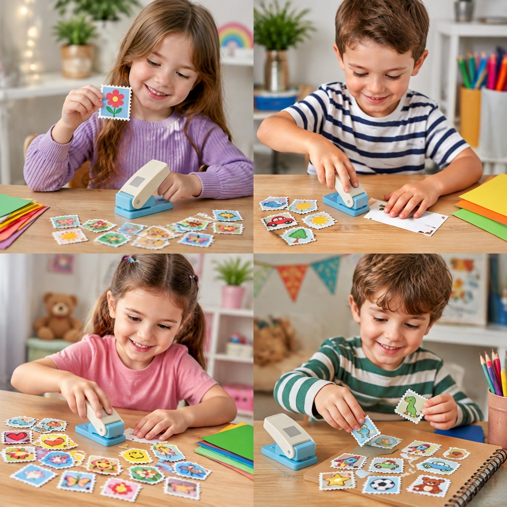 DIY Postage Stamp Paper Punch for Kids’ Arts & Crafts