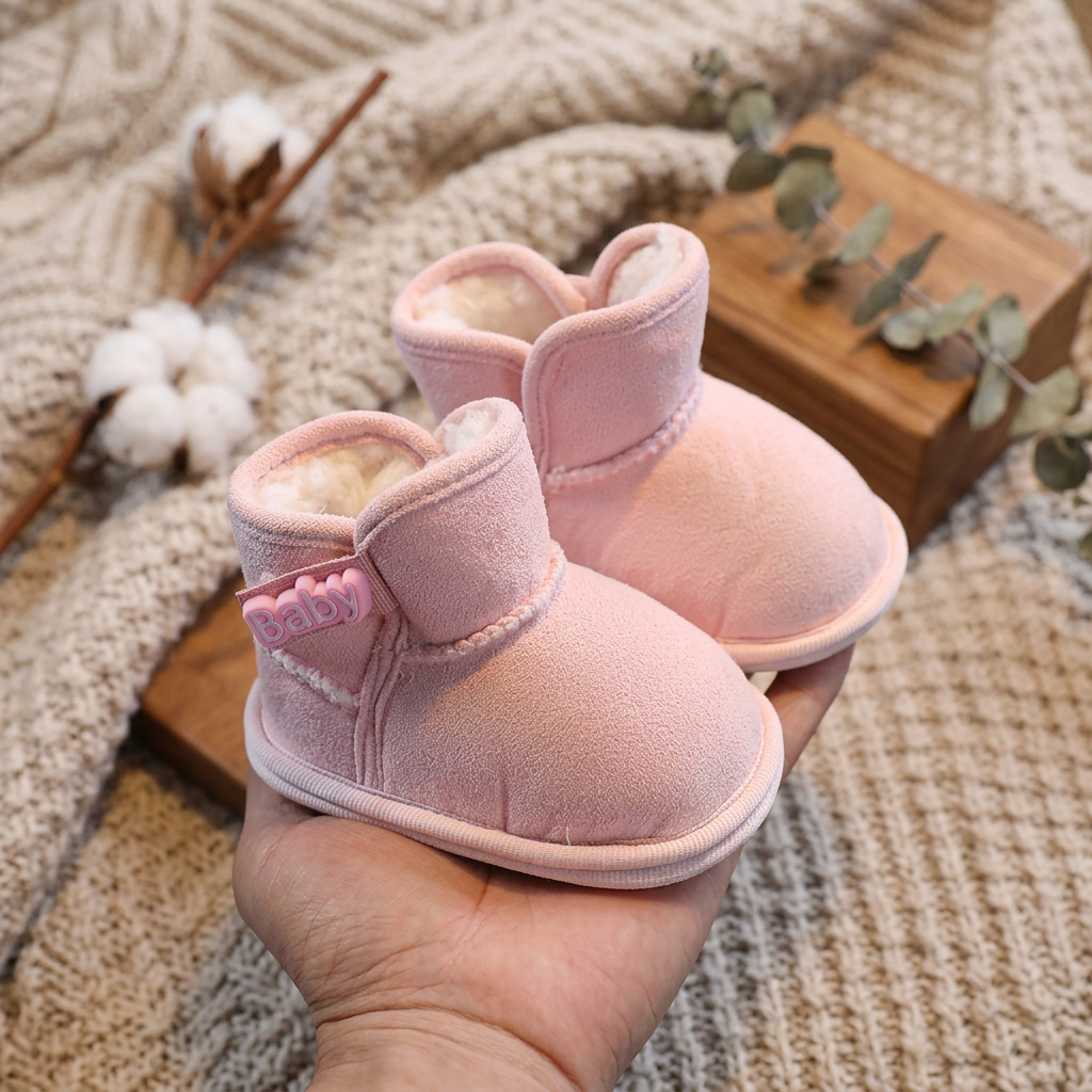 Fleece-Lined Baby Winter Boots with Soft, Non-Slip Soles