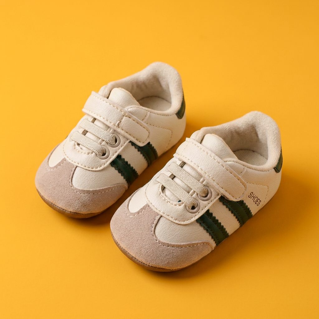 Classic Retro Baby Sneakers – Soft Sole First Walking Shoes