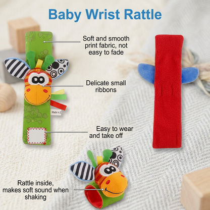 Sensory Baby Plush Socks and Wristband