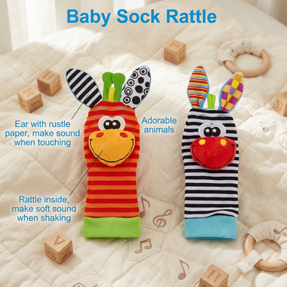 Sensory Baby Plush Socks and Wristband