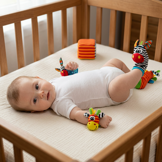 Sensory Baby Plush Socks and Wristband